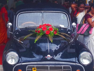 vintage wedding rental car in kochi